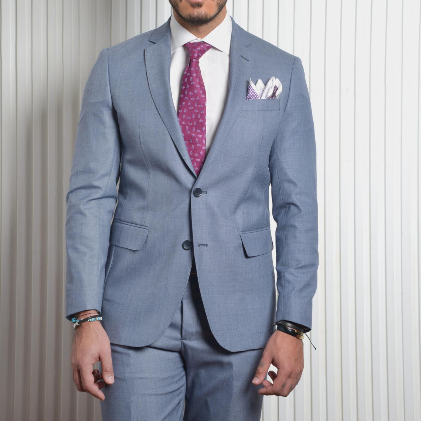 Light Blue Slim Fit Suit