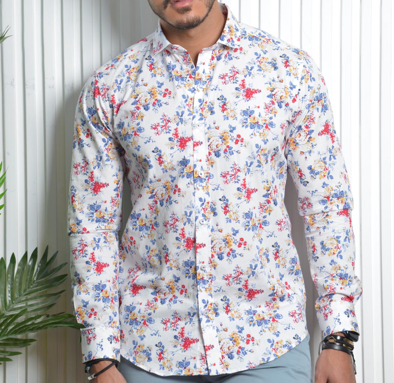 Long Sleeve Floral Print Shirt