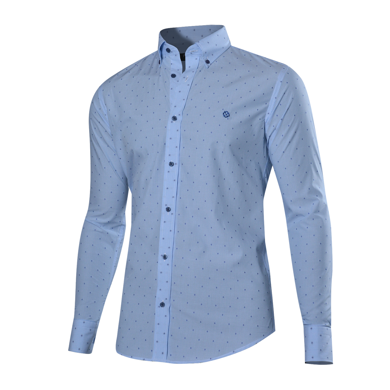 Long Sleeve Checked Slim Shirt