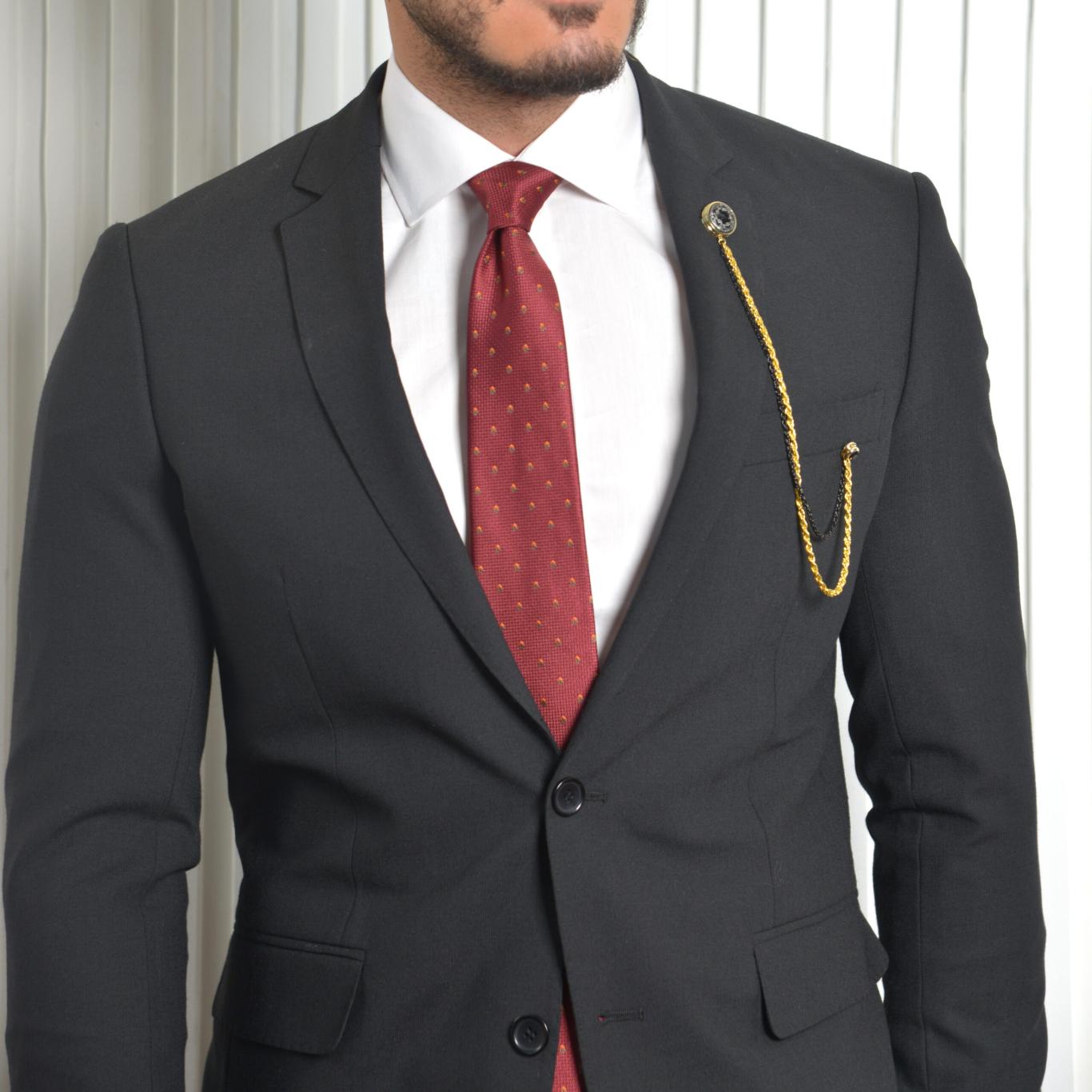 Slim Fit Black Suit