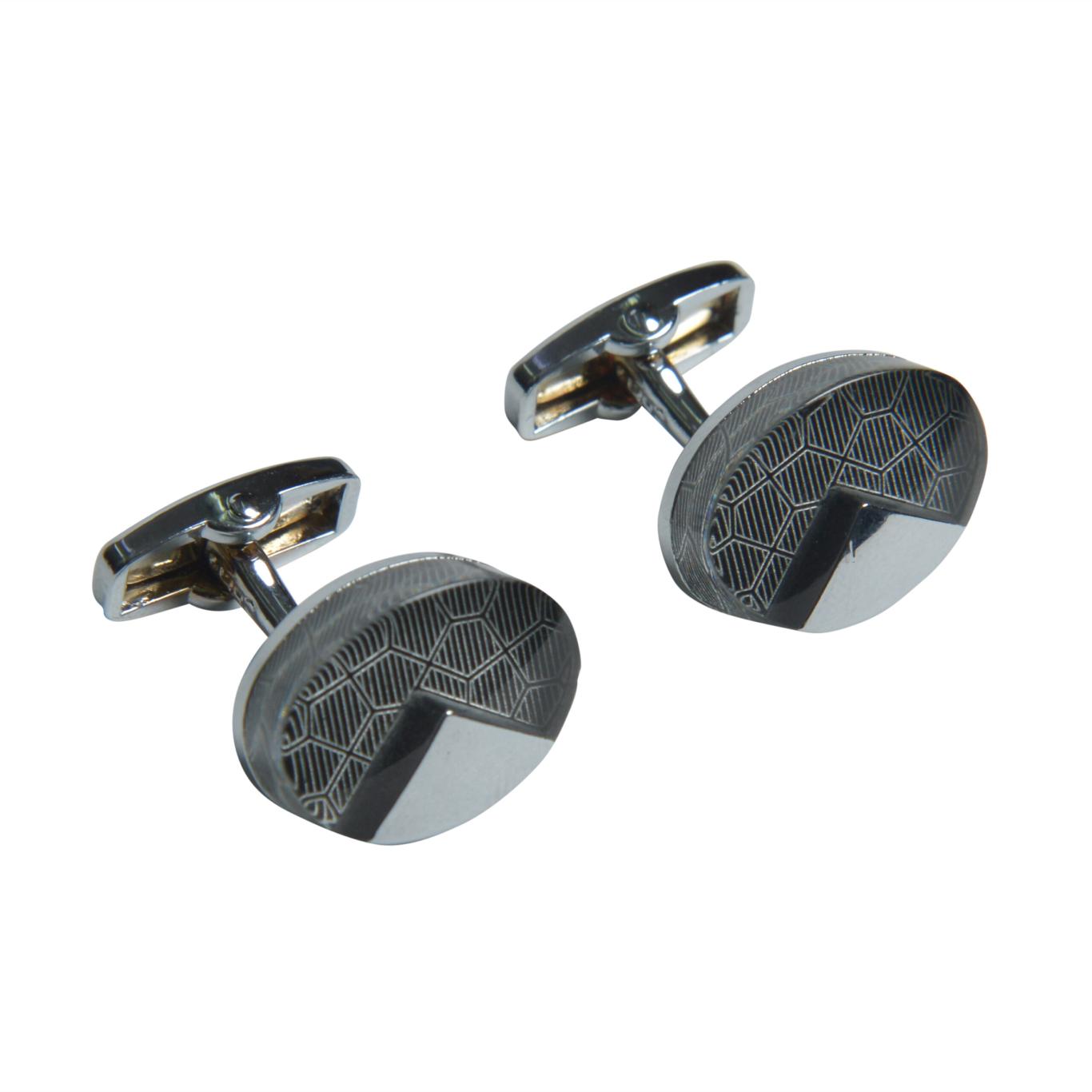 Silver Net Cufflinks