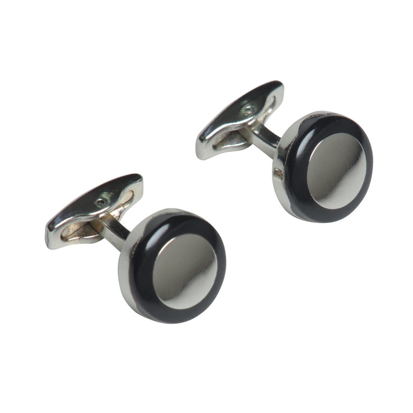 Silver & Black Cufflinks