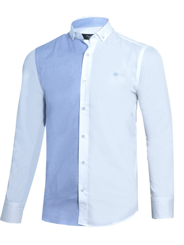 Long Sleeve Two Tone Shirt