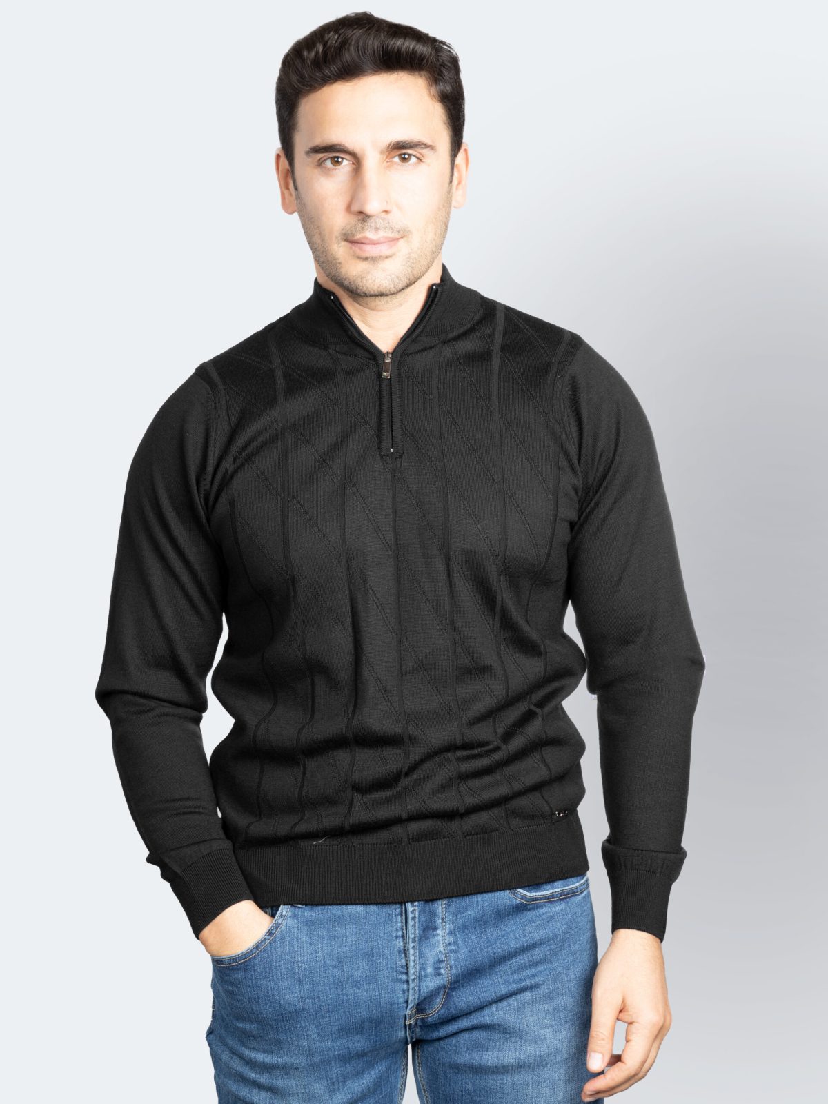 HALF ZIPPER WOOL SWEATER - Image 2