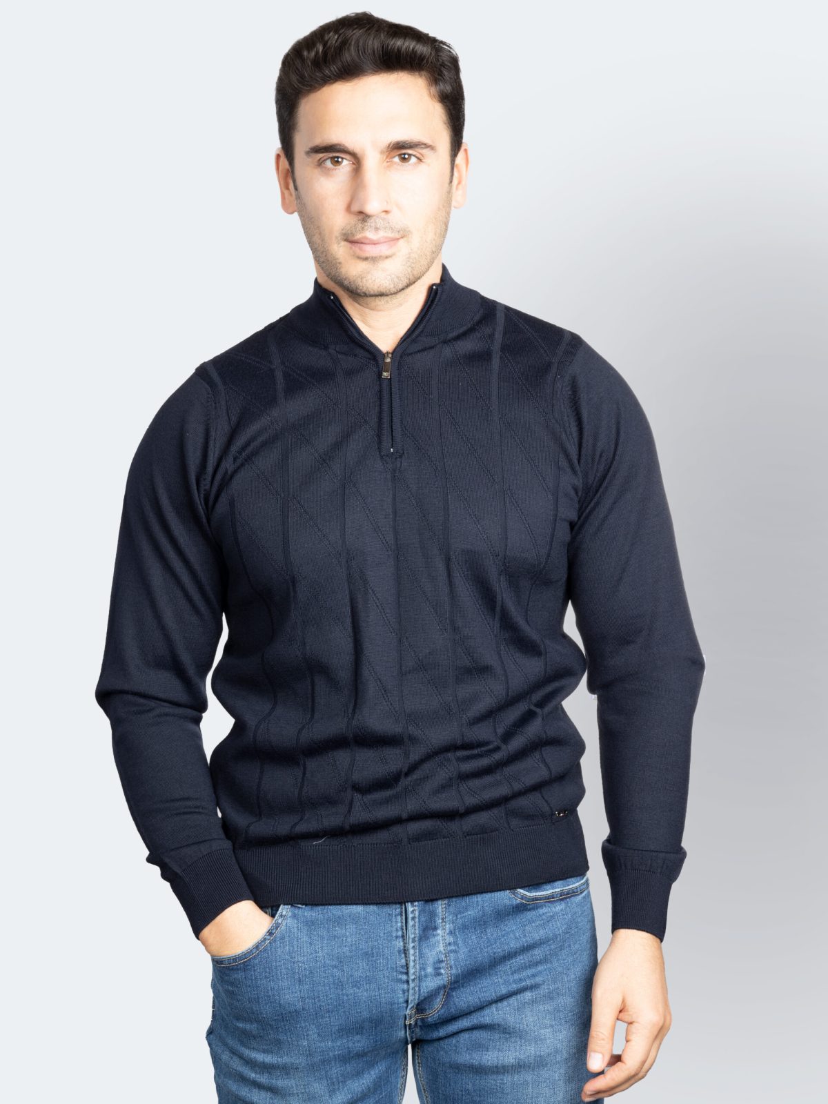 HALF ZIPPER WOOL SWEATER - Image 3