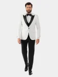 A CLASSIC PEAK LAPEL SATIN
