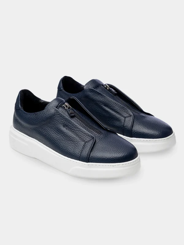 LEATHER ZIP SNEAKER