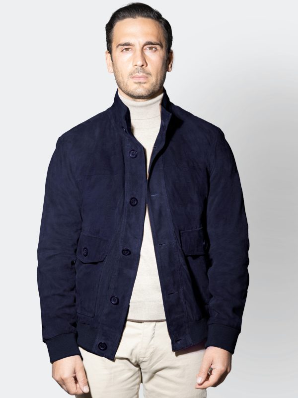 NUBUCK BUTTON CLOSURE JACKET