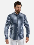 Navy Striped Shirt