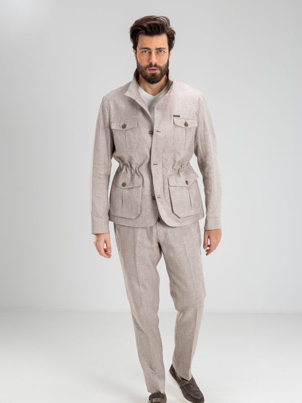 COTTON LINEN SAFARI JACKETS
