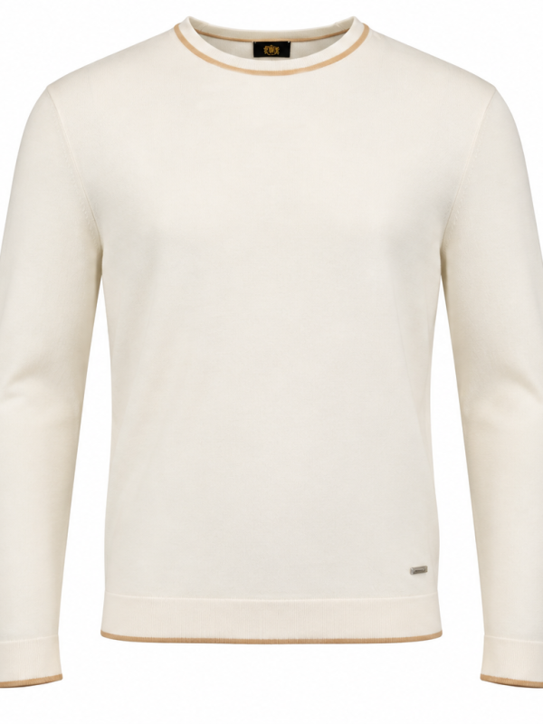 Contrast Trim Crewneck