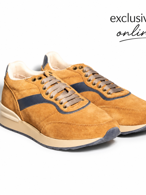 CONTRAST SPLIT SUEDE TRAINERS