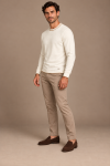Contrast Trim Crewneck